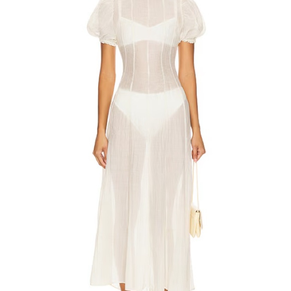 EMORY MIDI DRESS IN IVORY